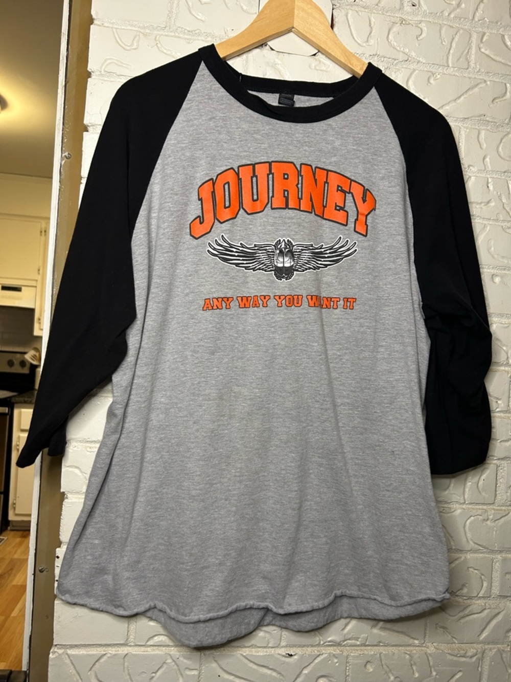 Journey - Any Way You Want It Baseball 3/4 Sleeve Shirt - Size XL